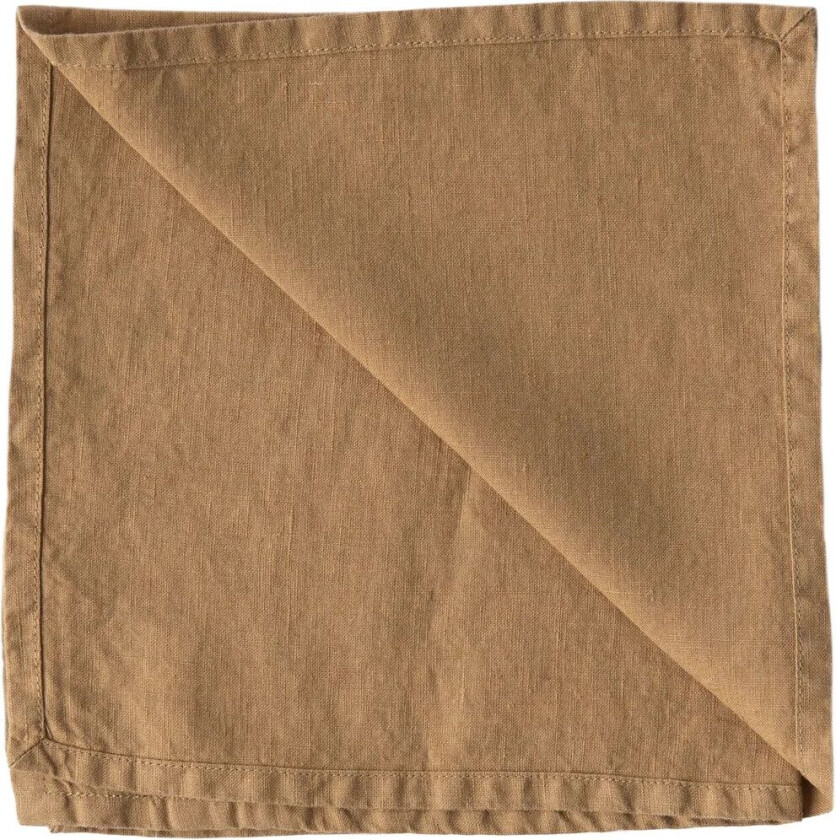 Washed linen stoffserviett 45 x 45 cm Hazelnut