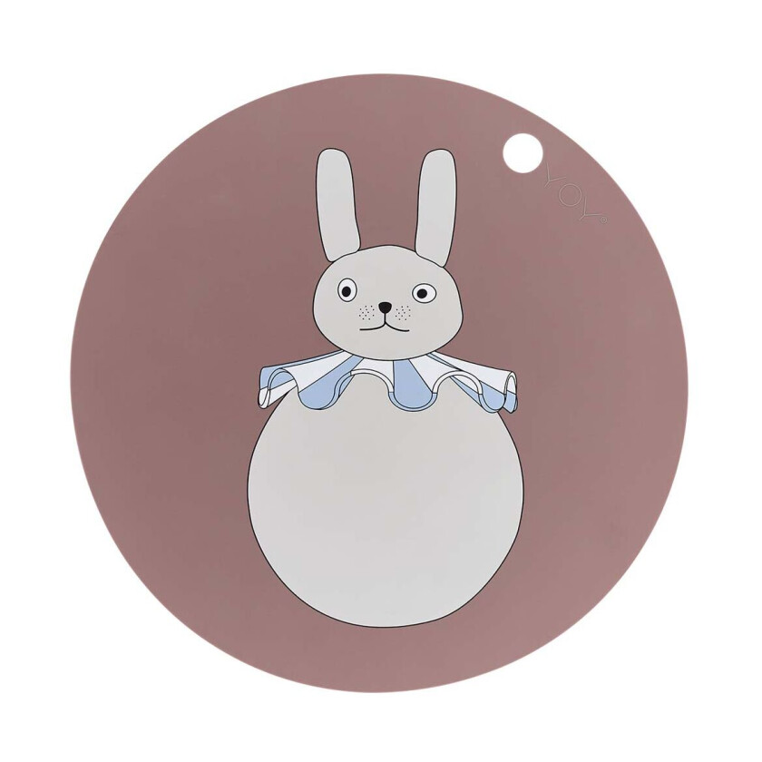 Rabbit Pompom spisebrikke Ø 39 cm Clay