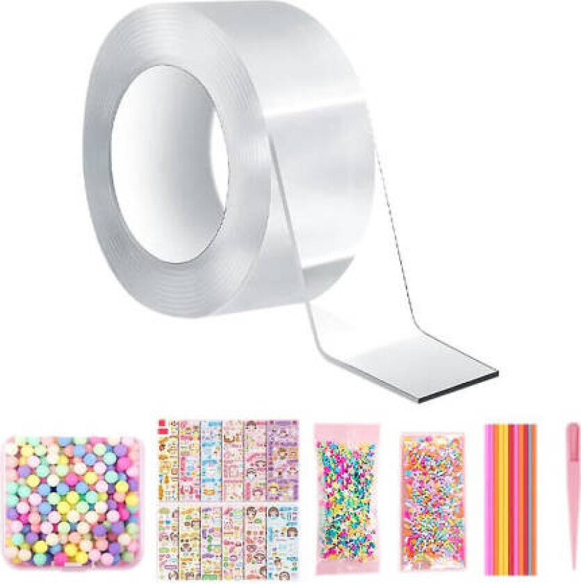 Nano Tape Kit Dobbeltsidig Tape Bobleblåsingstape Elastisk Diy Craft Kit For Festgaver Gaver Su