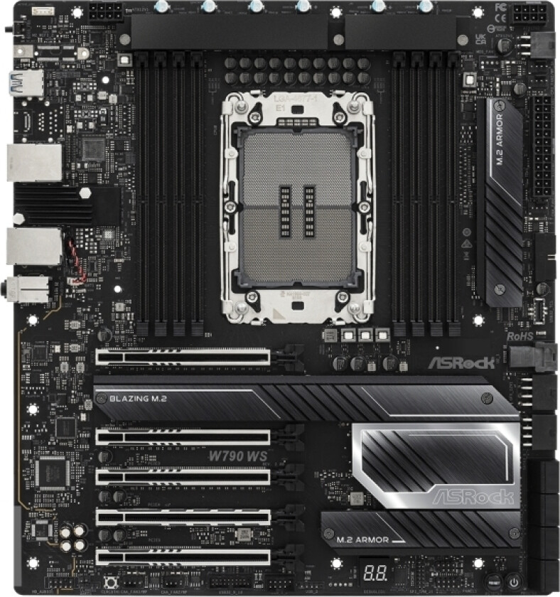Asrock - Hovedkort - Utvidet Atx (E-Atx) - Usb 3.2 Gen 1