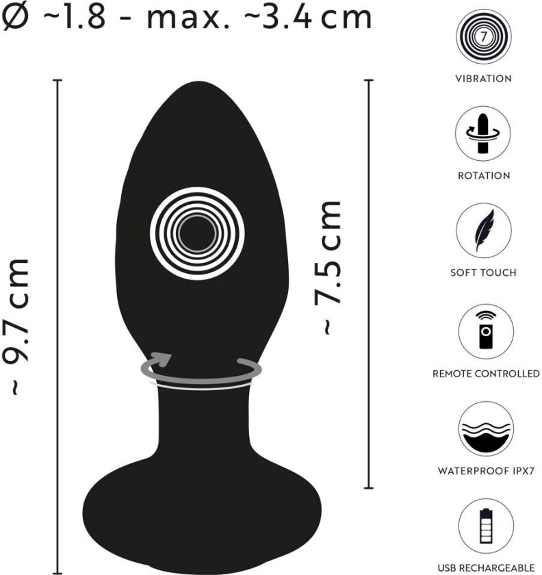 RC Rotating Butt Plug