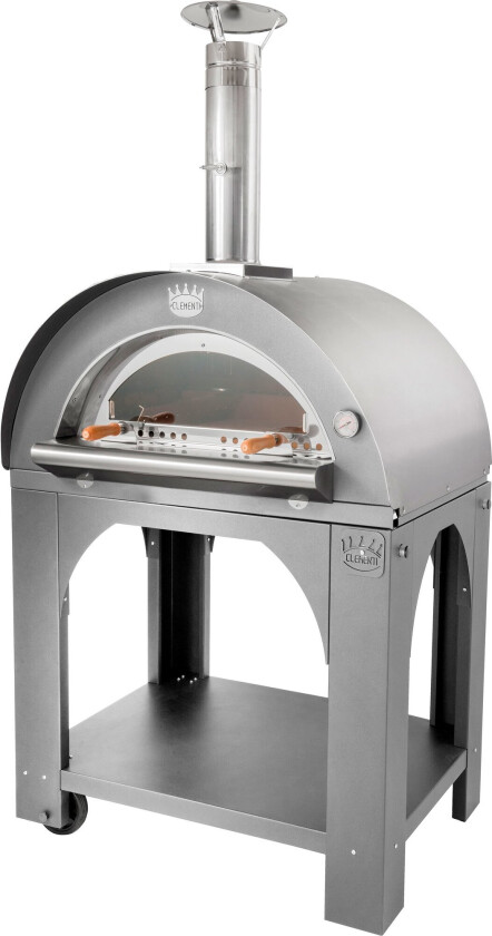 Pulcinella Vedfyrt Pizzaovn 60x60 cm, Rustfritt stål