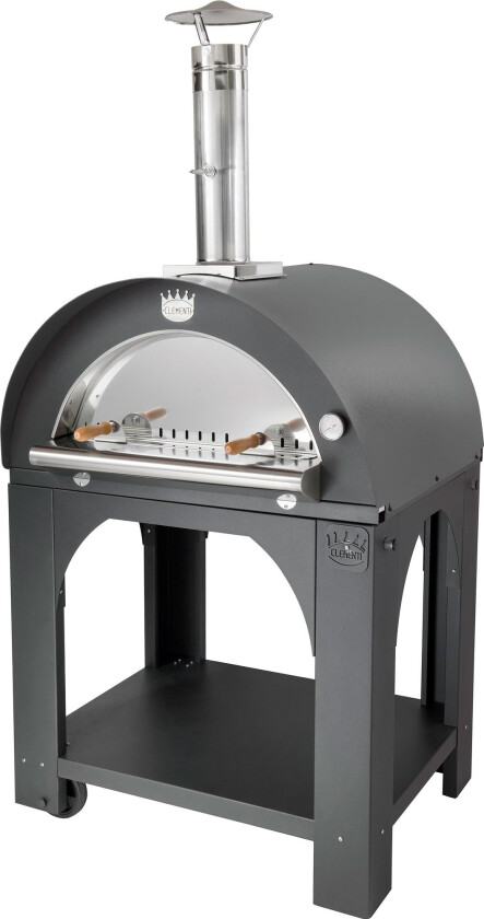 Pulcinella Vedfyrt Pizzaovn 60x60 cm, Antrasitt