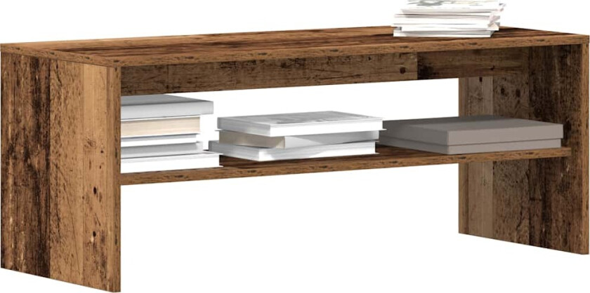 TV-benk gammelt tre 100x40x40 cm konstruert tre