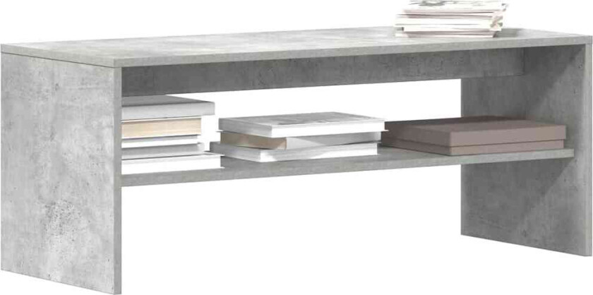 TV-benk betonggrå 100x40x40 cm sponplate