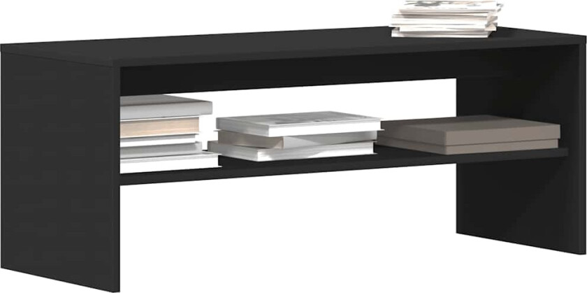 TV-benk svart 100x40x40 cm sponplate