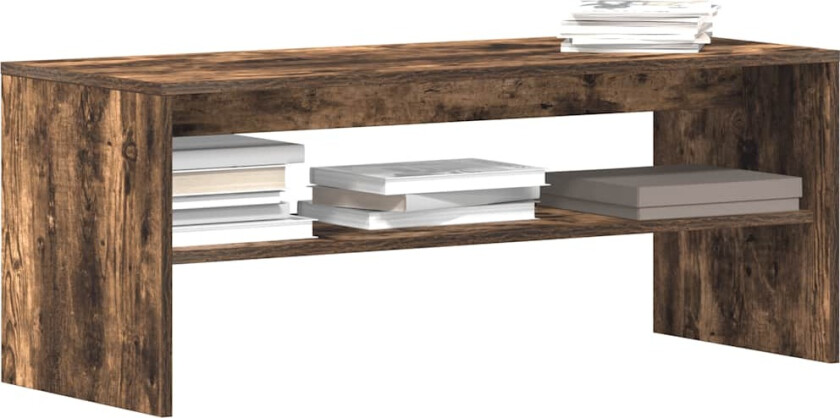 TV-benk røkt eik 100x40x40 cm konstruert tre