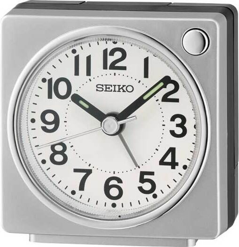 Alarm Clock Quite Sweep Second Hand QHE196S - - Sølv