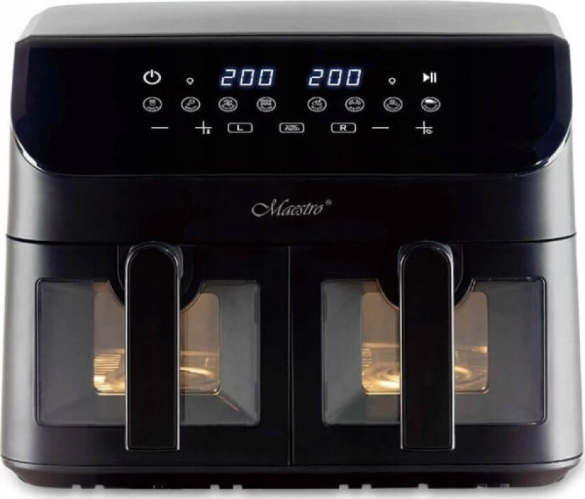MR-758 Airfryer - 2×4,5 L, 2000 W – Svart
