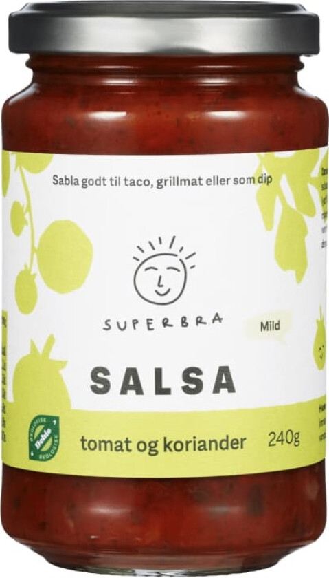 Salsa Mild Tomat&Kor. Økol 240g