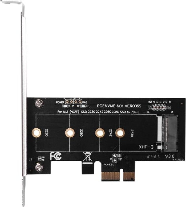 Bilde av Kort Pcie Til M2 Adapter Pci 3.0 X1 Til Nvme Ssd M2 Pcie Raiser Adapter Støtte 2230 2242 2260 2280
