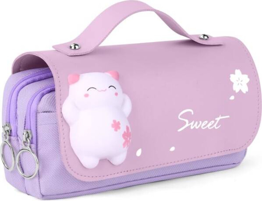 Penal med 3 rom, penal jenter lilla stasjonær veske