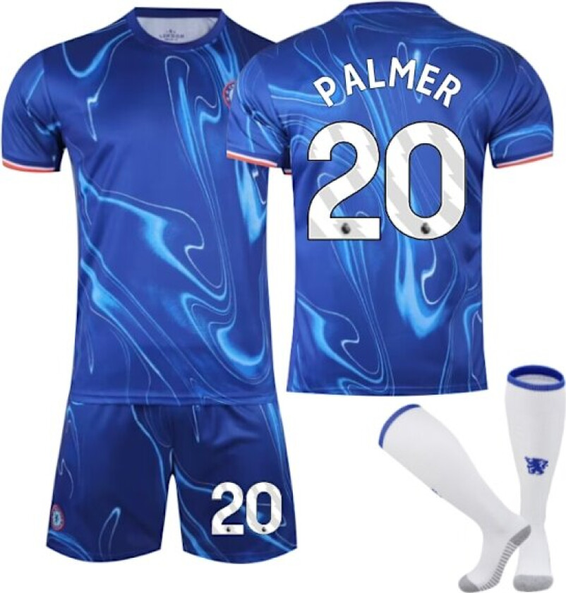 Chelsea Hjemme Fotballdrakt Barn 2024-2025 Hjemmebane Palmer Nr. 20 - Sokker S No. 20 - Socks S