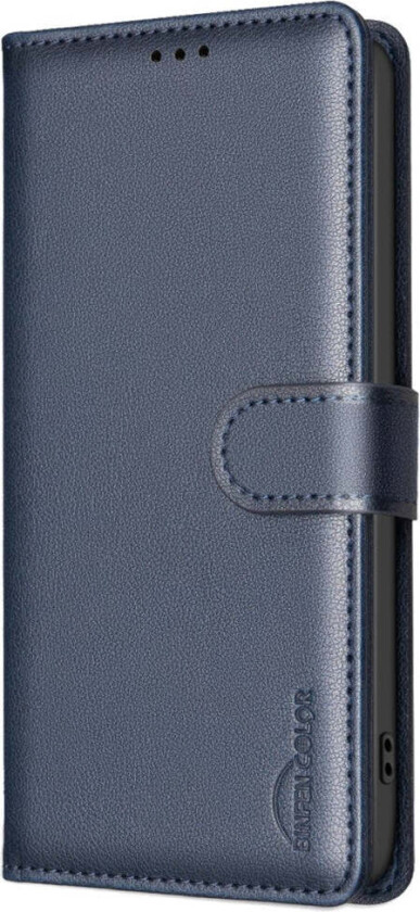 Samsung Galaxy A36 (5G) BINFEN Kunst Skinn Flip Deksel med RFID Blokkering - Blå