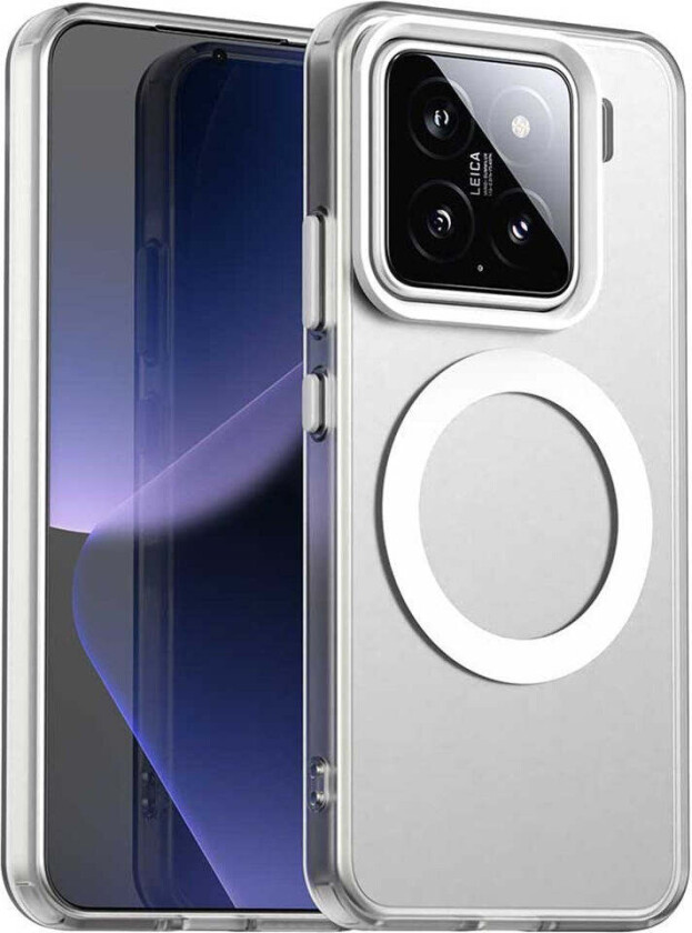 Xiaomi 15 Hybrid Plast Deksel - MagSafe Kompatibel - Gjennomsiktig / Hvit
