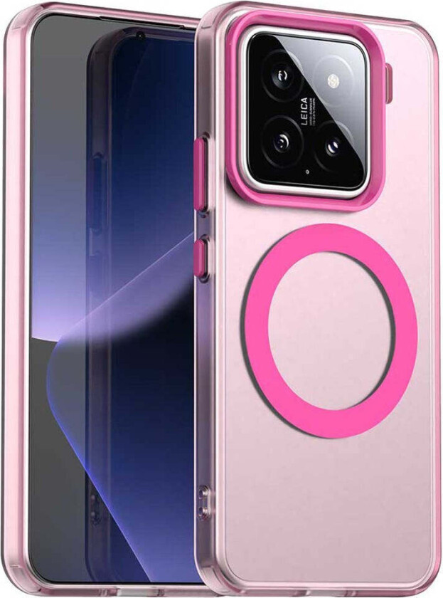 Xiaomi 15 Hybrid Plast Deksel - MagSafe Kompatibel - Gjennomsiktig / Rosa
