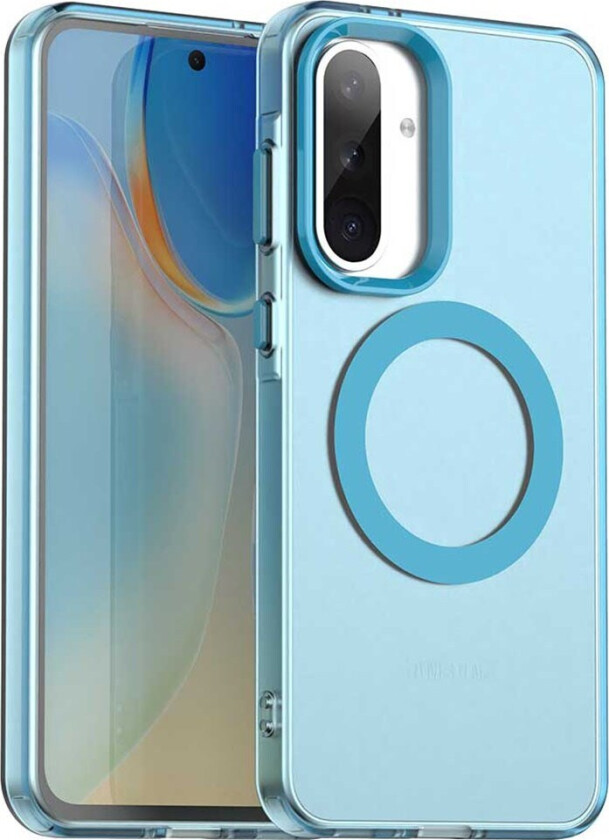 Samsung Galaxy A36 (5G) Hybrid Plast Deksel - MagSafe Kompatibel - Gjennomsiktig / Blå