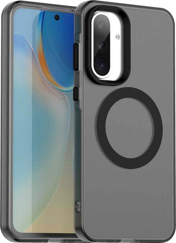 Samsung Galaxy A36 (5G) Hybrid Plast Deksel - MagSafe Kompatibel - Gjennomsiktig / Svart