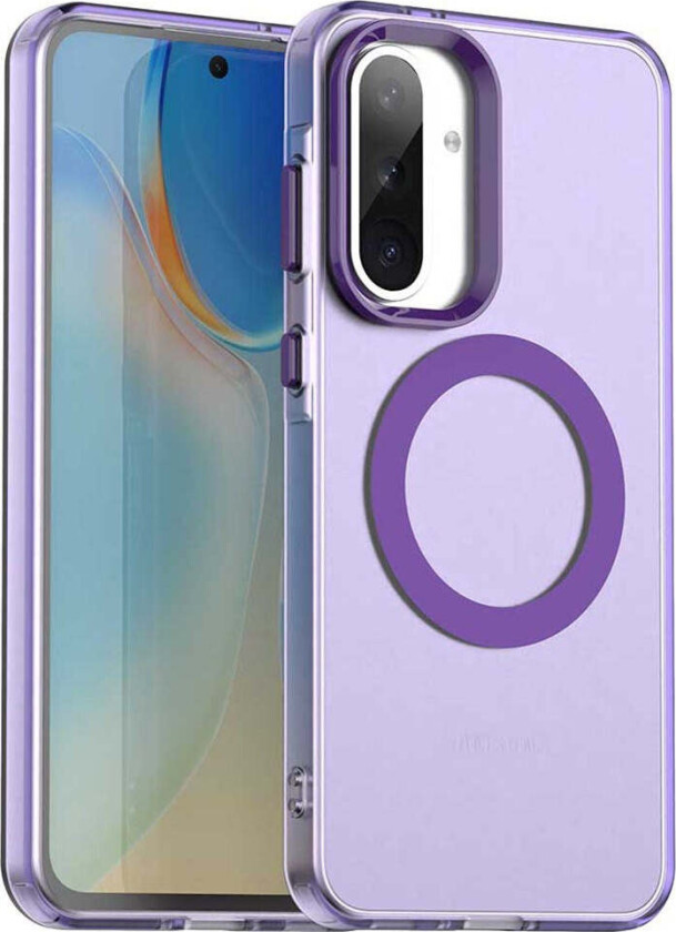 Samsung Galaxy A36 (5G) Hybrid Plast Deksel - MagSafe Kompatibel - Gjennomsiktig / Lilla