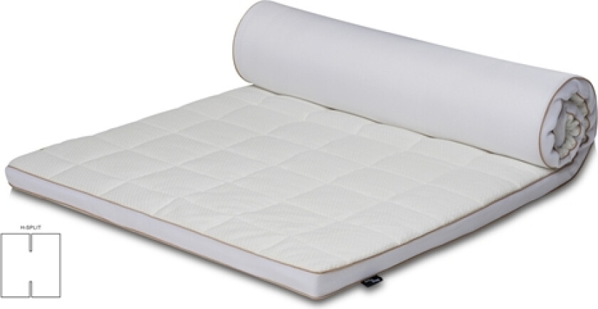 H-splitt overmadrass - 180x200 cm 5 cm høy - NASA Memory foam - Ergonomisk overmadrass - Borg Living