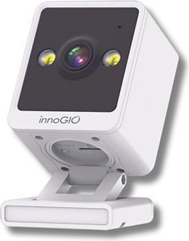InnoGIO Inocube Baby Monitor med kamera - Wi-Fi, 10x6x6cm - Hvit