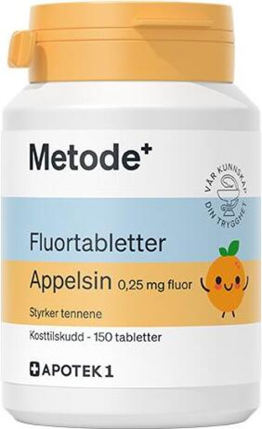 fluortabletter 0,25mg appelsinsmak 150 stk