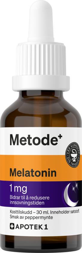 Melatonin 1 mg dråper med smak av peppermynte 30 ml
