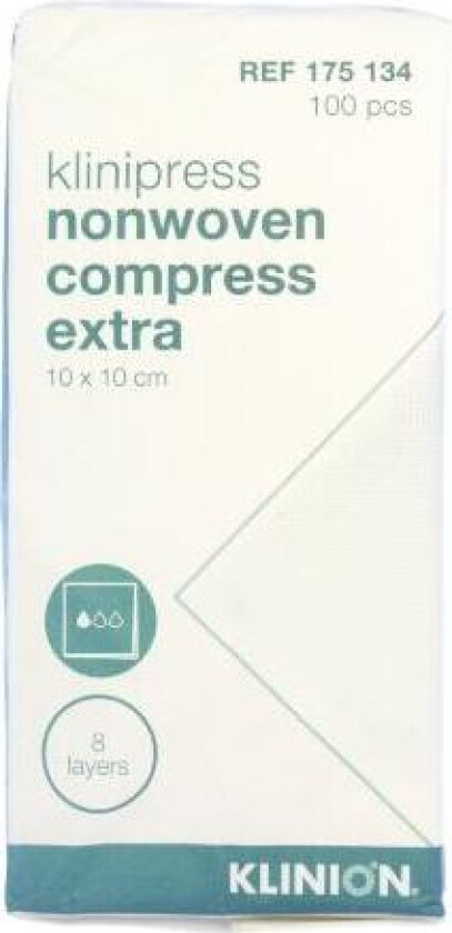 Bilde av Kompress nw Klinion 10x10cm 8lag usteril 100 stk