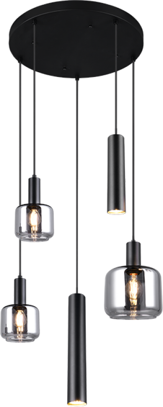 Mataro Taklampe Røykfarget Hengende taklampe Lampehuset