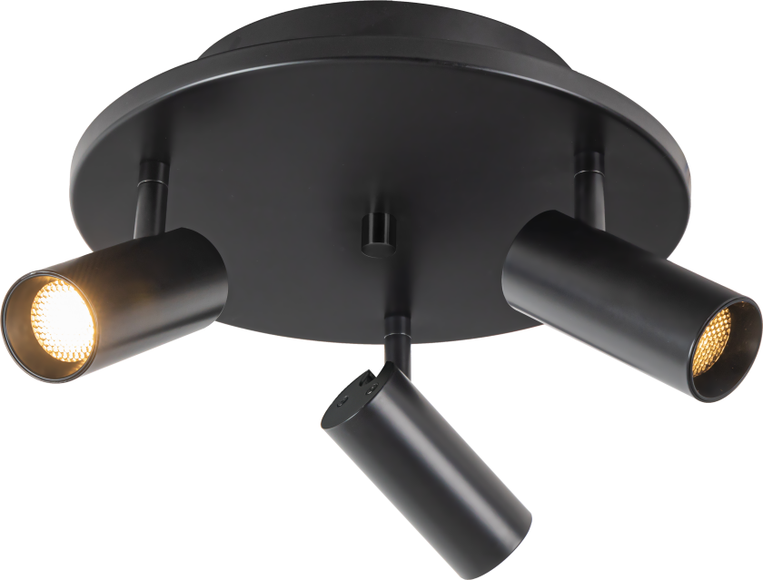 Concord Takspot Sort Skinner og spotter Lampehuset