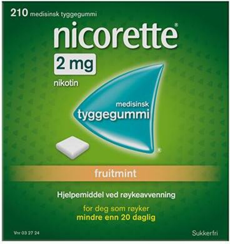 2 mg tyggegummi fruitmint 210 stk