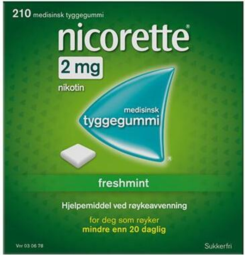 2mg tyggegummi freshmint 210 stk