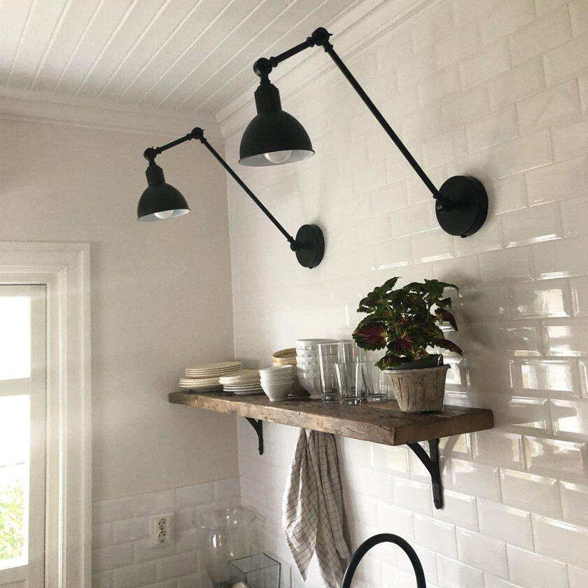 Kalle Vegglampe Nova Life Sort Interiørlampe Lampehuset
