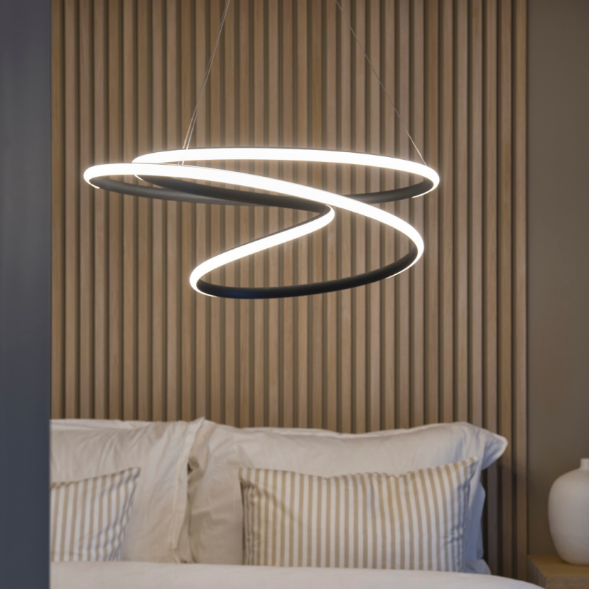 New Orleans Taklampe LED Sort Hengende taklampe Lampehuset