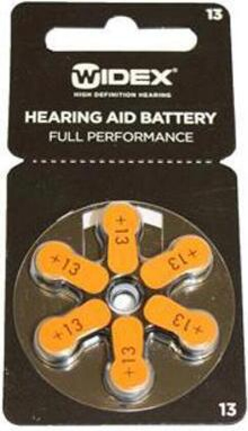 batteri til høreapparat 13 6 stk