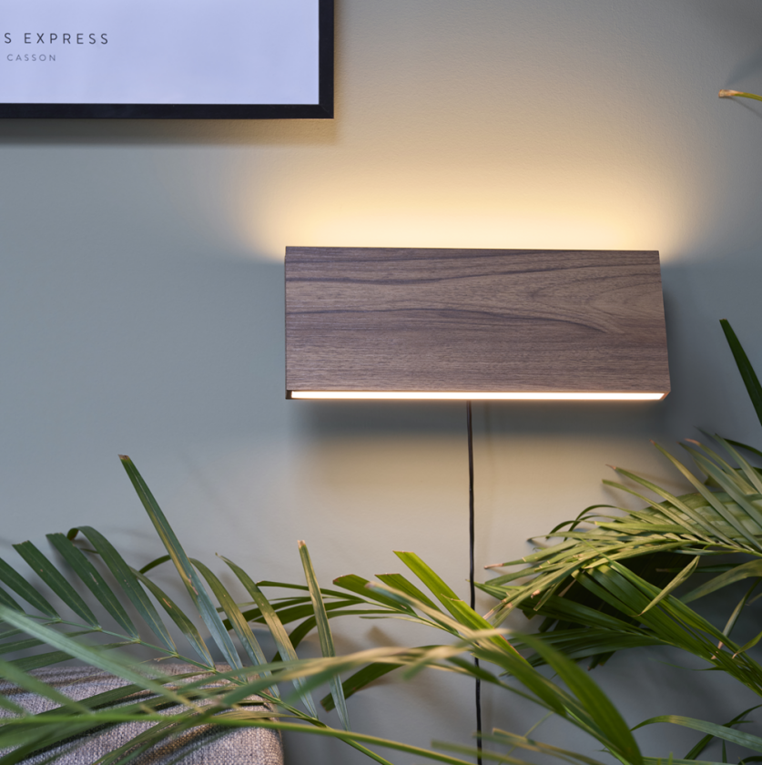Veggli LED Vegglampe Brun Interiørlampe Lampehuset