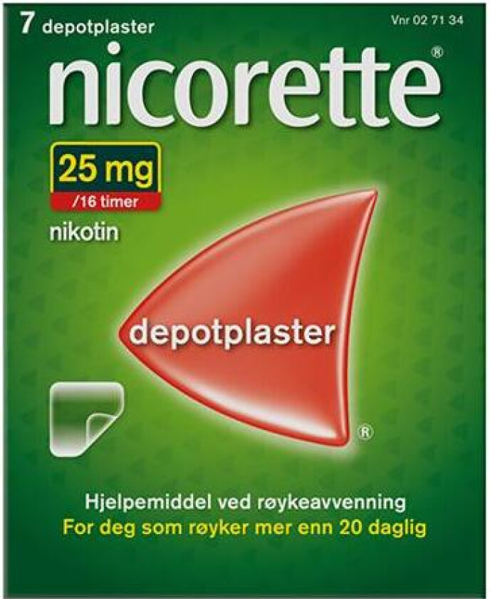 25mg/16timer depotplaster 7 stk