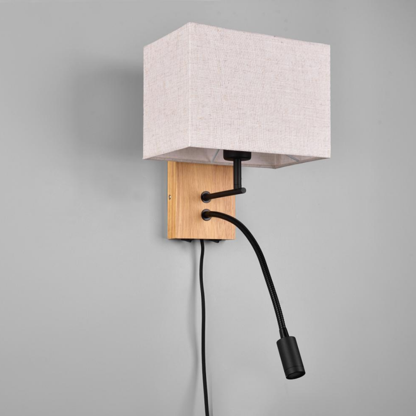 Nilam Vegglampe LED Natur Leselampe Lampehuset