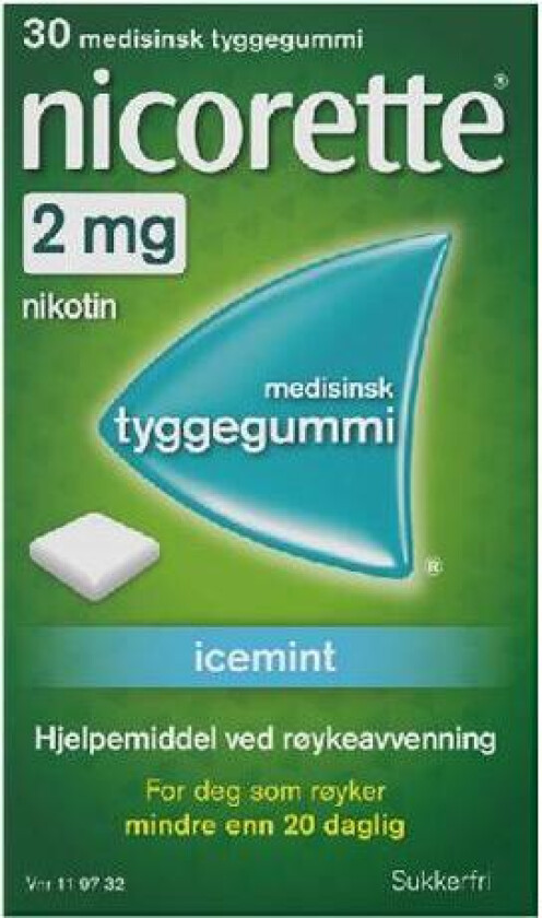 2 mg tyggegummi icemint 30 stk