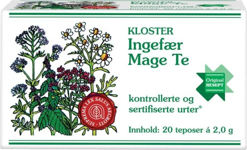 Kloster Ingefær Mage Te 20 Poser