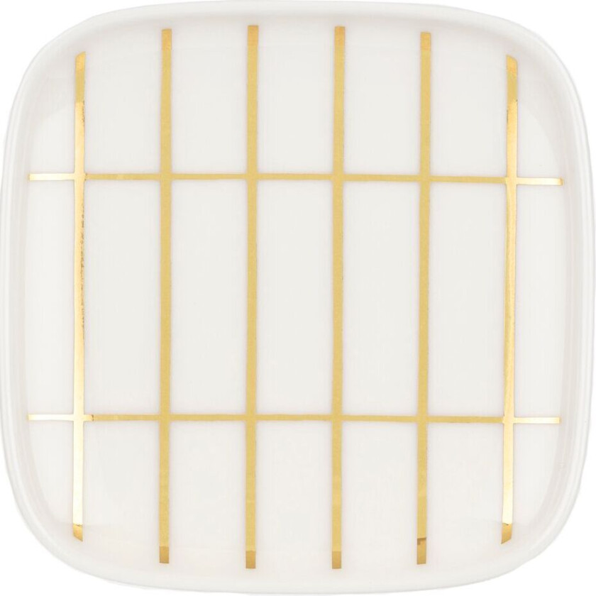 Tiiliskivi fat 10 x 10 cm White-gold