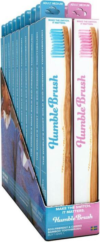 Tannbørste Blå/Rosa - Medium