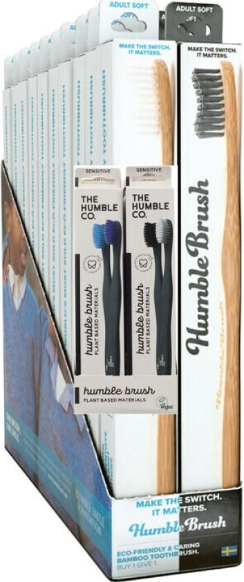 Tannbørste Svart/Hvit - Soft