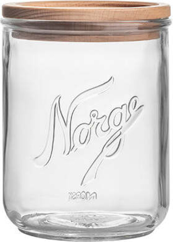 Norgesglass Beholder med Trelokk 13cm