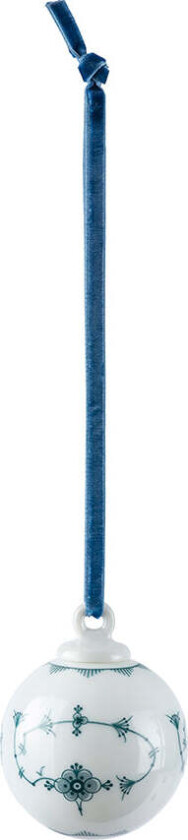 Stråmønster Julekule 6cm Blå