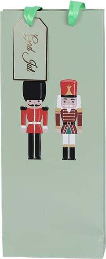 Julekolleksjon Gavepose Til Flaske Nøtteknekker Grønn