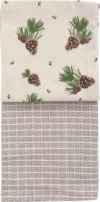 Kjøkkenhåndkle Furu/Mønster Bomull 50X70cm 2pk