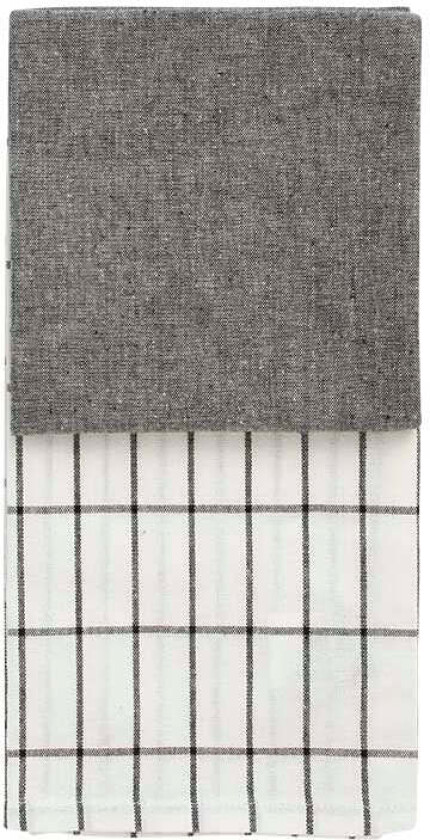 Kjøkkenhåndkle Grå/Rutete 50X70cm 2pk