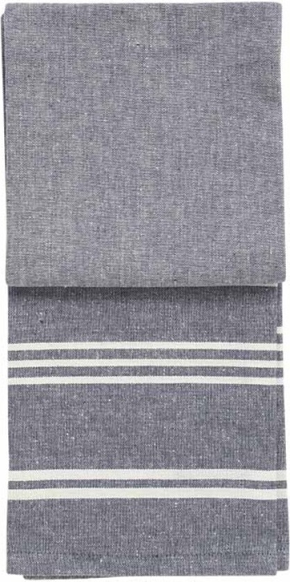 Kjøkkenhåndkle Sort Blå 50X70cm 2pk