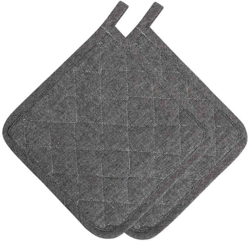 Gryteklut Sort 2pk 22x22cm Eco